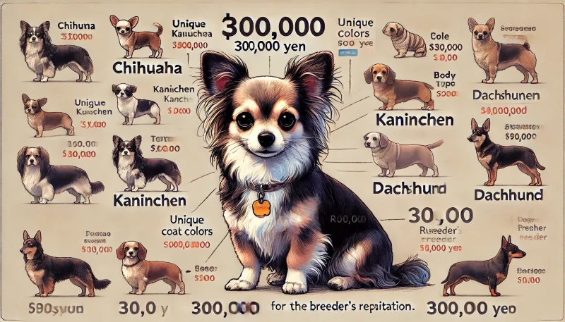 サンプル画像(この画像はAIで作成したイメージ画像であり、実際のカニンヘンダックスフンドまたはチワックスの写真ではありません。犬種のイメージを伝えるための参考画像です