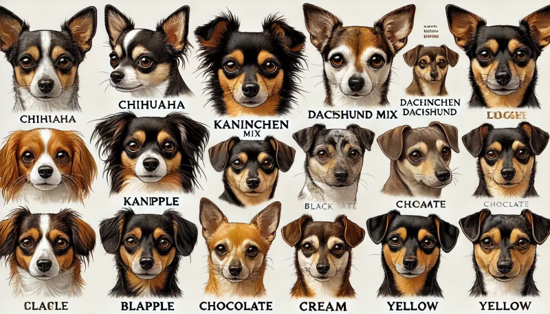 サンプル画像(この画像はAIで作成したイメージ画像であり、実際のカニンヘンダックスフンドまたはチワックスの写真ではありません。犬種のイメージを伝えるための参考画像です