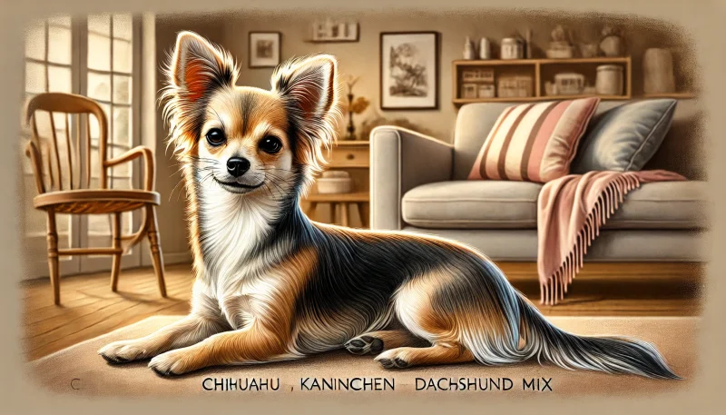 サンプル画像(この画像はAIで作成したイメージ画像であり、実際のカニンヘンダックスフンドまたはチワックスの写真ではありません。犬種のイメージを伝えるための参考画像です