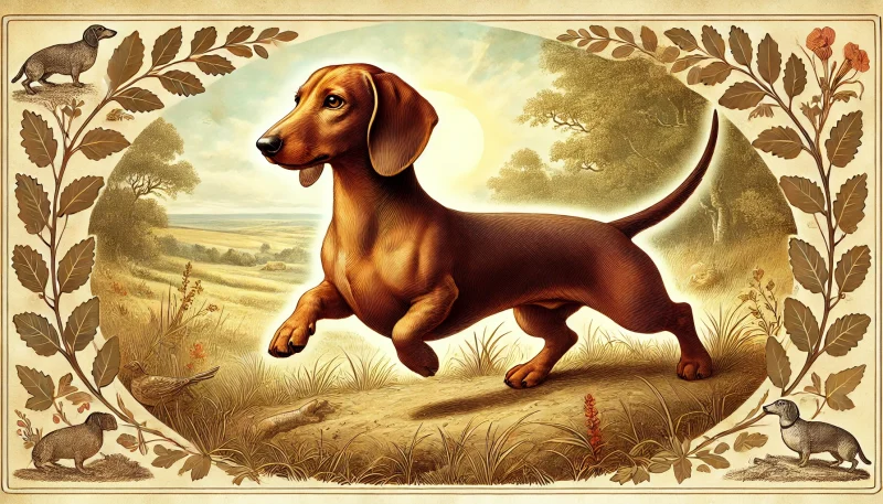 サンプル画像(この画像はAIで作成したイメージ画像であり、実際のカニンヘンダックスフンドまたはチワックスの写真ではありません。犬種のイメージを伝えるための参考画像です